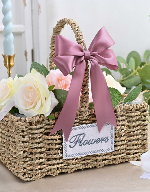 Load image into Gallery viewer, LEEQE Double-Face Rose Mauve Satin Ribbon 1.5" x 25 Yards Gift Wrapping
