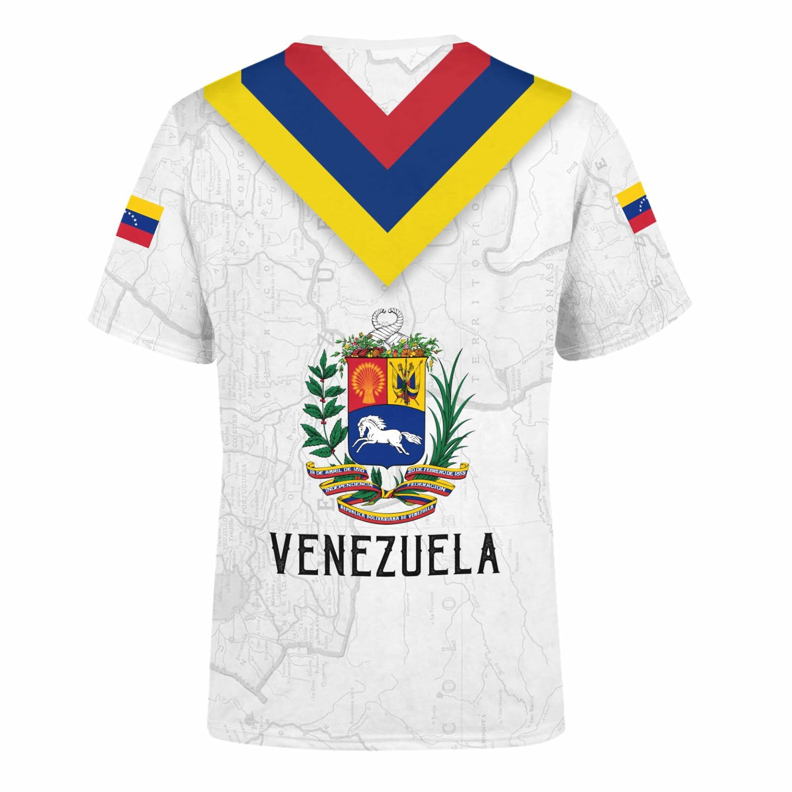 BJU Venezuela Flag T-Shirt Unisex Crewneck Short Sleeve Casual Printed Tee