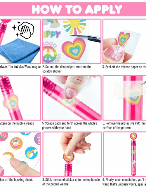 Load image into Gallery viewer, 60PCS Cute Unicorn Party Favors 12 DIY Bubble Wands Birthday Goodie Bags
