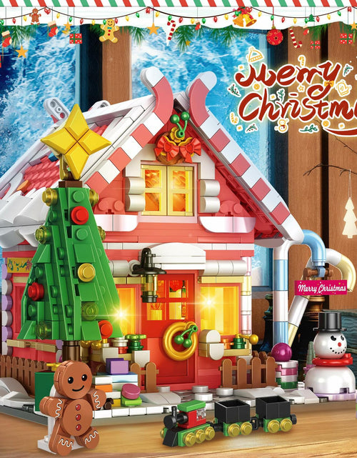 Load image into Gallery viewer, GIVFOZAY 1288PCS Christmas Gingerbread House Building Block Set Pink OPEN BOX
