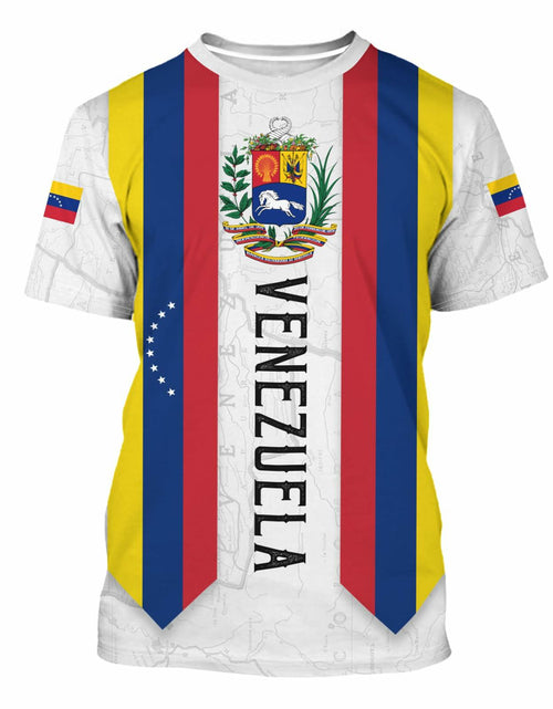 Load image into Gallery viewer, BJU Venezuela Flag T-Shirt Unisex Crewneck Short Sleeve Casual Printed Tee
