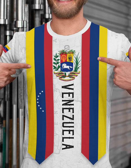 Load image into Gallery viewer, BJU Venezuela Flag T-Shirt Unisex Crewneck Short Sleeve Casual Printed Tee
