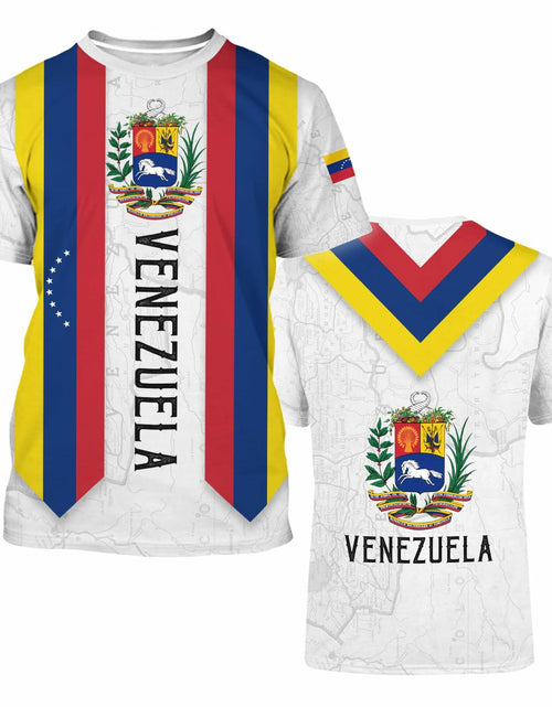 Load image into Gallery viewer, BJU Venezuela Flag T-Shirt Unisex Crewneck Short Sleeve Casual Printed Tee
