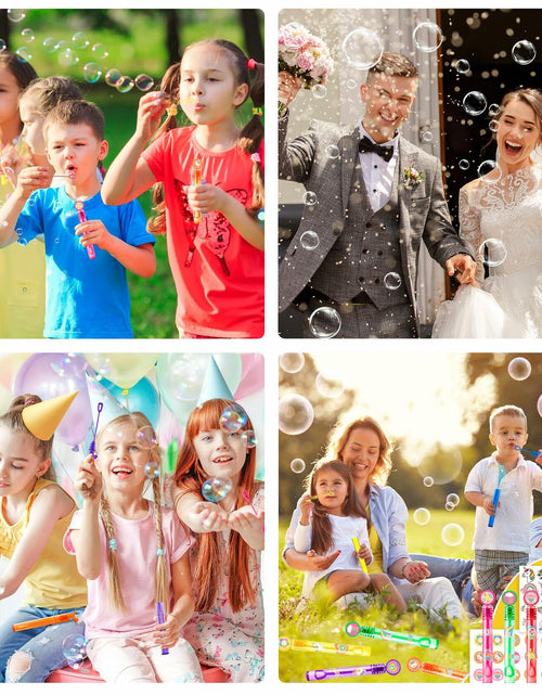 Load image into Gallery viewer, 60PCS Cute Unicorn Party Favors 12 DIY Bubble Wands Birthday Goodie Bags
