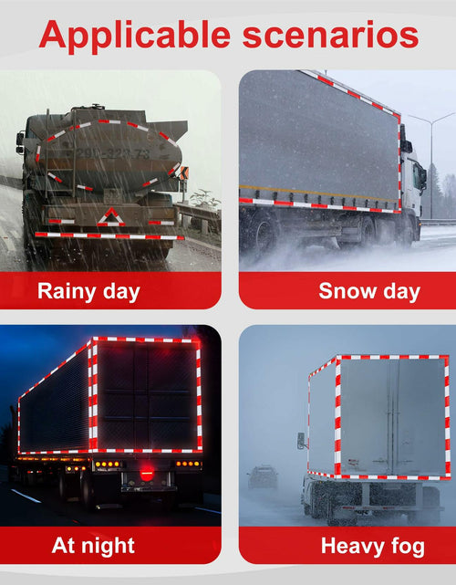 Load image into Gallery viewer, ROIKVN Reflective Safety Tape 2"x200ft Waterproof Red/White DOT-C2 Outdoor
