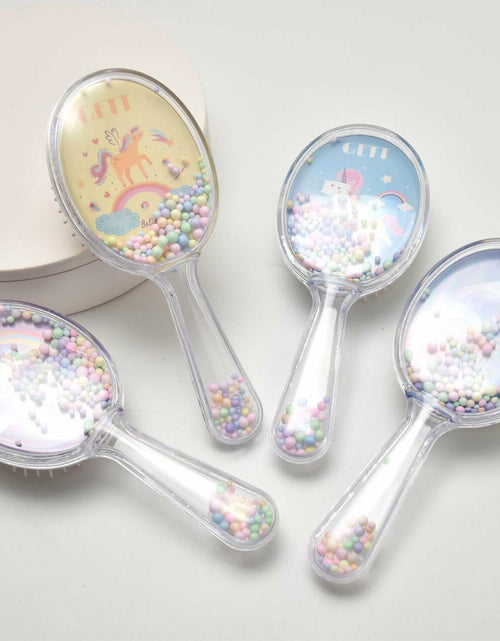 Load image into Gallery viewer, Gett Detangling Hair Brush for Kids &amp; Adults Soft Bristle Whale Glitter
