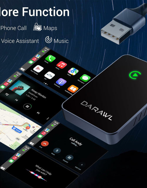 Load image into Gallery viewer, DARAWL Wireless CarPlay Adapter Wired to Wireless for Cars 2015+ iOS 10+
