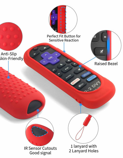 Load image into Gallery viewer, Silicone Remote Cover for Roku TV Remote Shockproof Washable with Lanyard Mint
