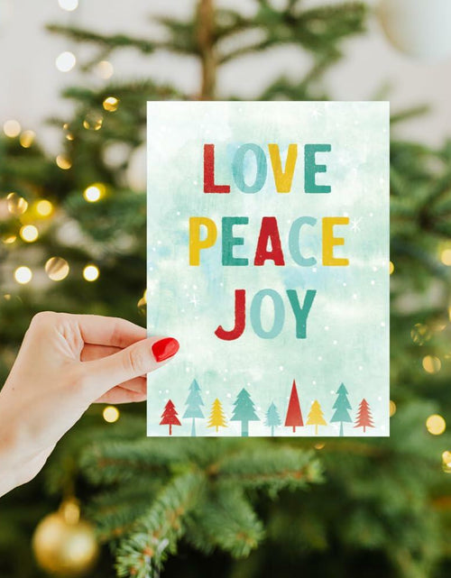 Load image into Gallery viewer, Tree-Free Greetings Season’s Greeting Cards 16-Pack Peace on Earth 5x7

