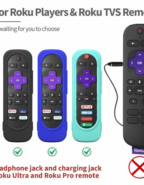 Load image into Gallery viewer, Silicone Remote Cover for Roku TV Remote Shockproof Washable with Lanyard Mint
