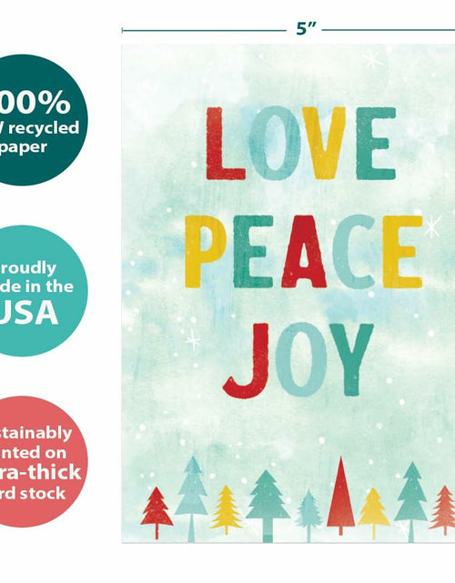Load image into Gallery viewer, Tree-Free Greetings Season’s Greeting Cards 16-Pack Peace on Earth 5x7

