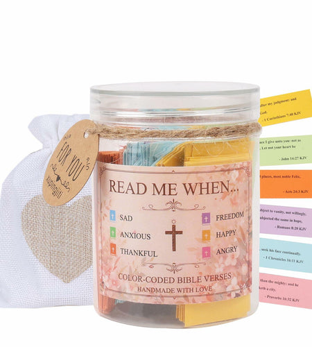 Handmade Bible Verse Jar Hope Prayer Scripture Christian Gift 96 KJV Verses