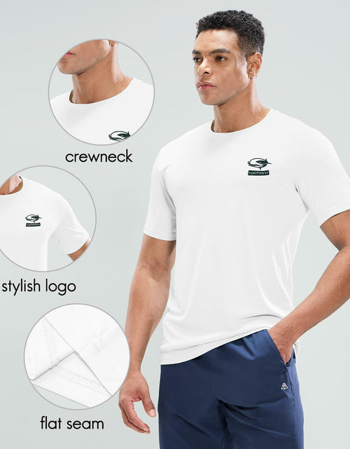 Load image into Gallery viewer, Haimont Men’s Sun Protection Fishing Shirt Short Sleeve White L Lightweight
