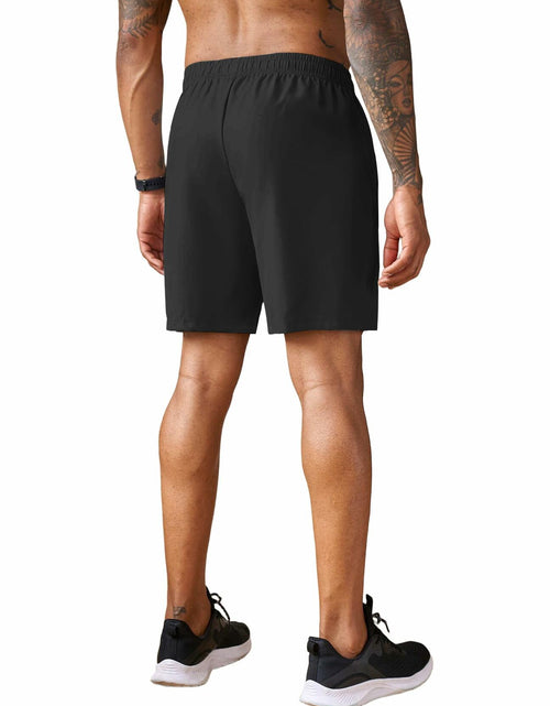 Load image into Gallery viewer, COOFANDY Men’s 7" Workout Gym Shorts 2-Pack Lightweight with Zipper Wine/Black
