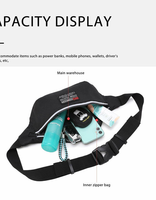 Load image into Gallery viewer, BIGCOWCOW Fanny Pack Waterproof Belt Bag for Women &amp; Men Travel Hiking Run
