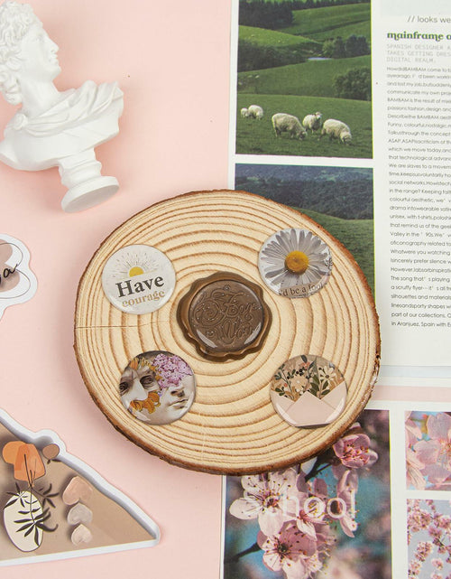 Load image into Gallery viewer, IGOGO 1” Epoxy Stickers Craft Bottle Caps Hair Bows Scrapbook 100PCS Glitter
