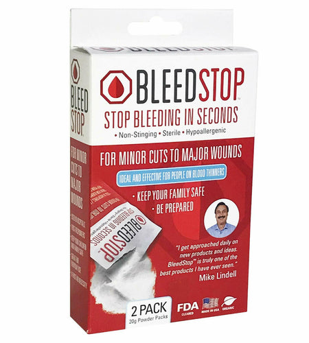 Bleedstop Stop Bleeding Powder 2 Pack 20g Emergency First Aid Home Kids Family