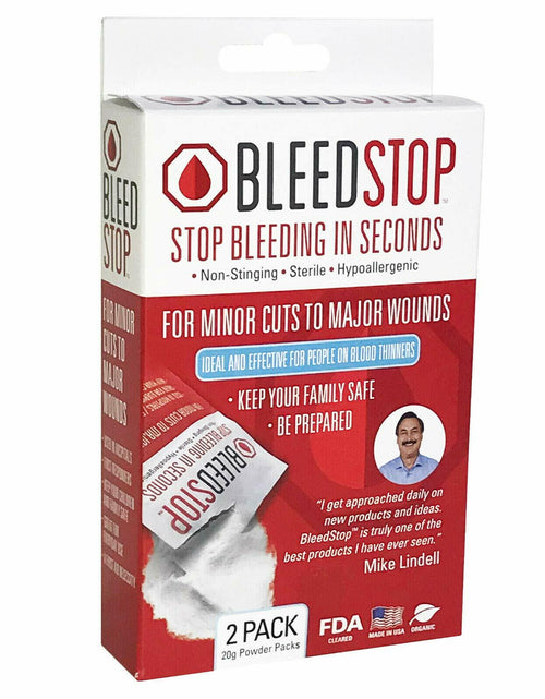 Load image into Gallery viewer, Bleedstop Stop Bleeding Powder 2 Pack 20g Emergency First Aid Home Kids Family
