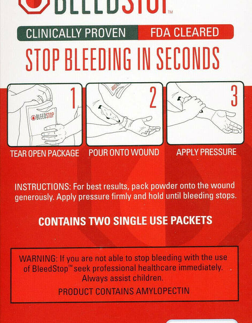 Load image into Gallery viewer, Bleedstop Stop Bleeding Powder 2 Pack 20g Emergency First Aid Home Kids Family
