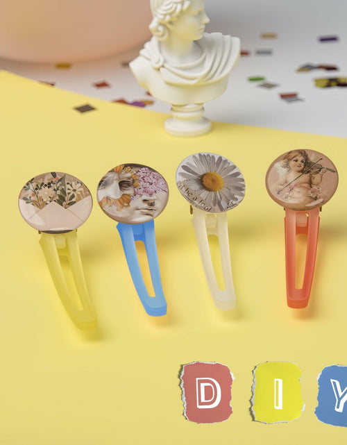Load image into Gallery viewer, IGOGO 1” Epoxy Stickers Craft Bottle Caps Hair Bows Scrapbook 100PCS Glitter
