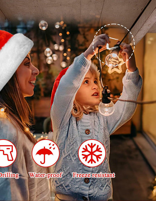Load image into Gallery viewer, SIMPLIPLEX Holiday Light Clips 30-Pack Outdoor White Roof Gutter Fence
