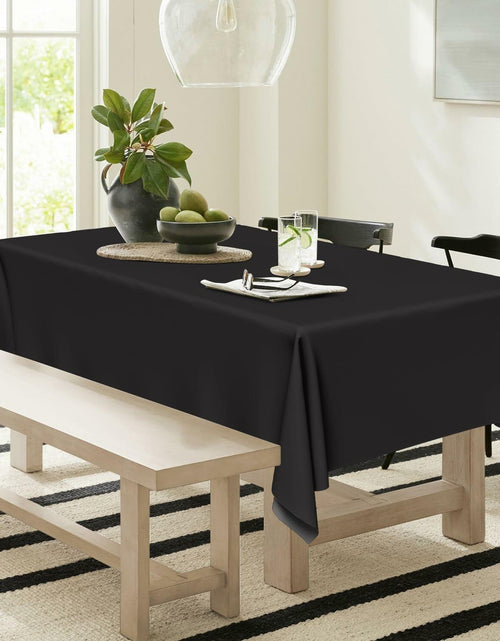 Load image into Gallery viewer, Horaldaily Black Tablecloth 60x140 Rectangular Polyester Party Table Cover
