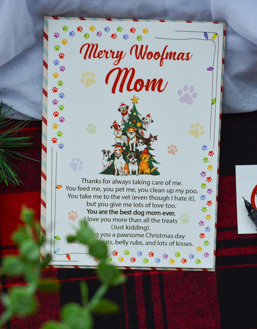 Load image into Gallery viewer, BlinkWishes Christmas Card for Dog Mom with Envelope &amp; Seal | Xmas from Pets
