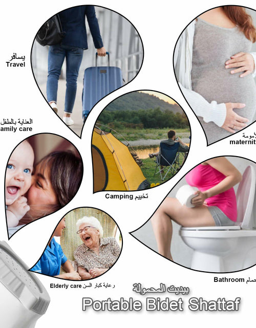 Load image into Gallery viewer, LUCKIER Portable Electric Bidet Handheld Spray 1.5m Hose Travel Use
