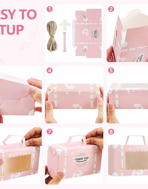Load image into Gallery viewer, YODYZJ 20-Piece Mini Suitcase Party Favor Boxes Pink Small 6.55x3.85x2.45in

