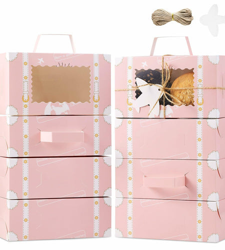 YODYZJ 20-Piece Mini Suitcase Party Favor Boxes Pink Small 6.55x3.85x2.45in