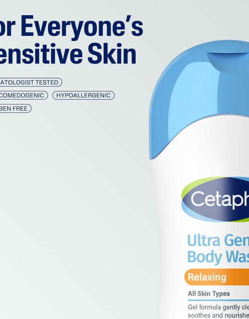 Load image into Gallery viewer, Cetaphil Ultra Gentle Body Wash 16.9oz Sensitive Skin Aloe Hypoallergenic
