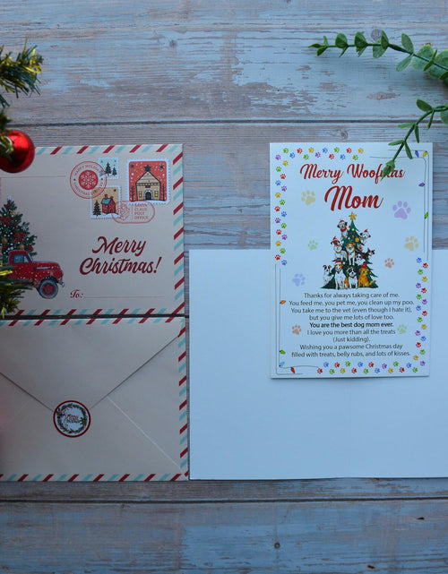 Load image into Gallery viewer, BlinkWishes Christmas Card for Dog Mom with Envelope &amp; Seal | Xmas from Pets
