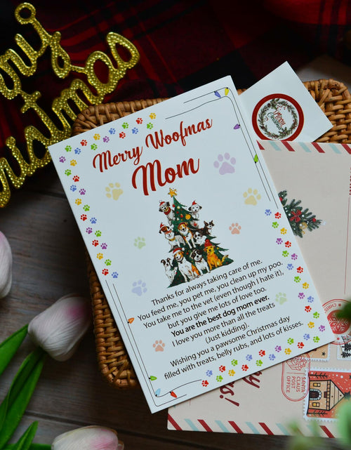 Load image into Gallery viewer, BlinkWishes Christmas Card for Dog Mom with Envelope &amp; Seal | Xmas from Pets
