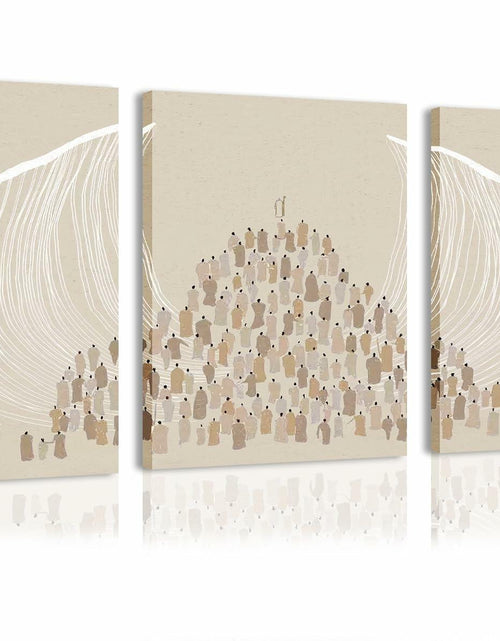 Load image into Gallery viewer, Jesus Christian Wall Art Set of 3 Canvas Prints Framed 12x16
