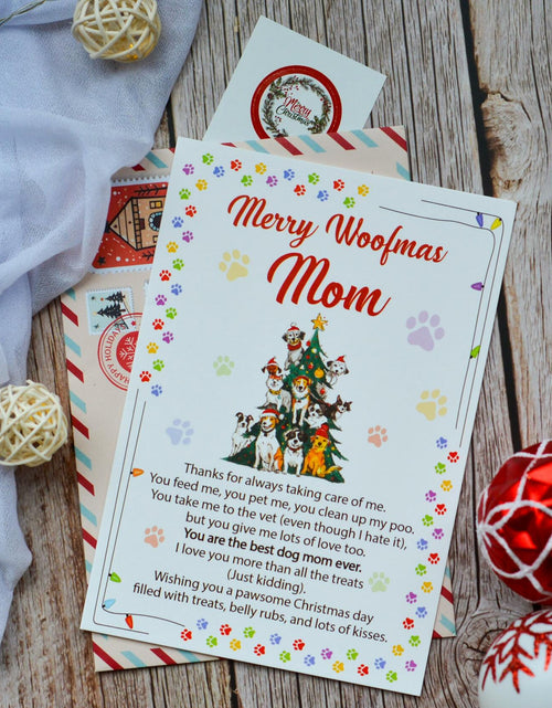 Load image into Gallery viewer, BlinkWishes Christmas Card for Dog Mom with Envelope &amp; Seal | Xmas from Pets
