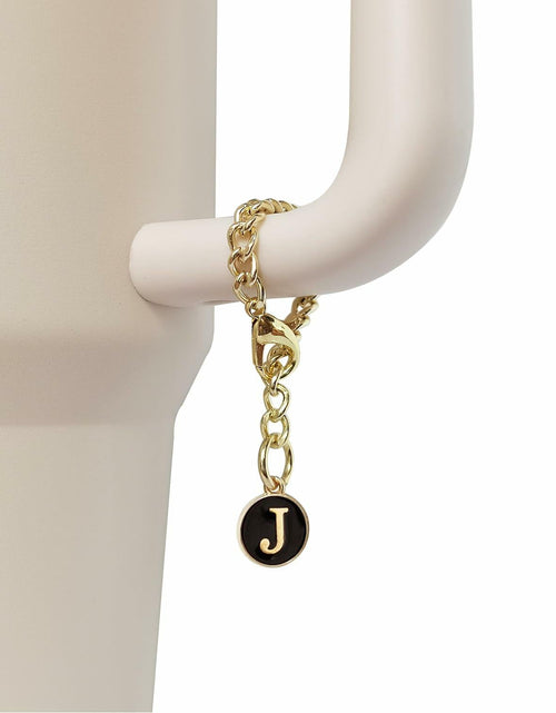 Load image into Gallery viewer, Wabogove Stanley 1pc Silicone Straw Topper &amp; Initial Charm Letter J 30&amp;40oz
