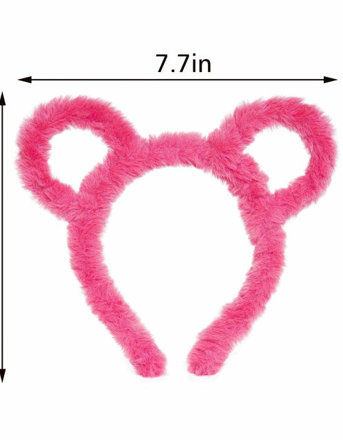 Load image into Gallery viewer, Yolyoo 3pcs Chipmunk Mouse Ears Headband Rose Red Standard Size
