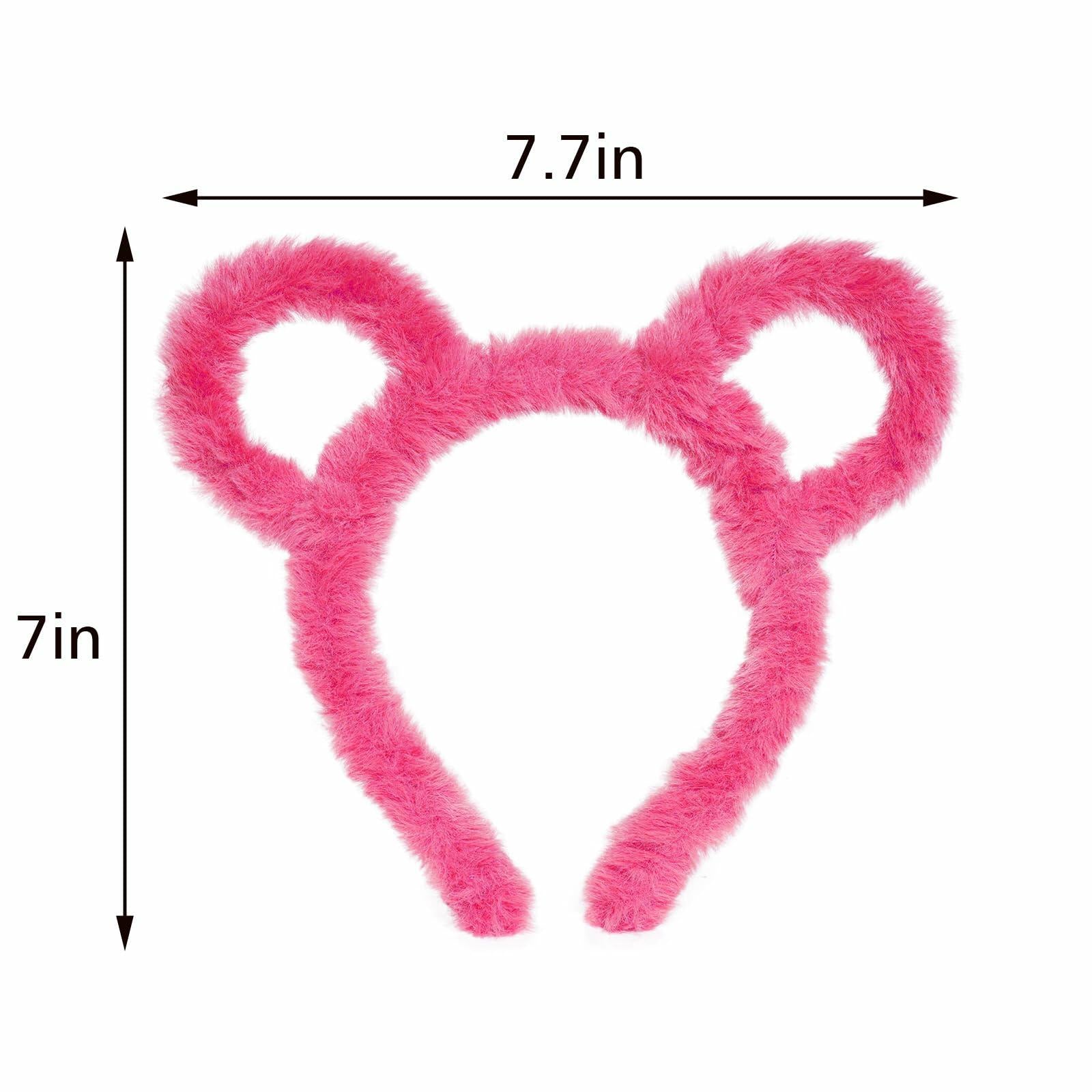 Yolyoo 3pcs Chipmunk Mouse Ears Headband Rose Red Standard Size