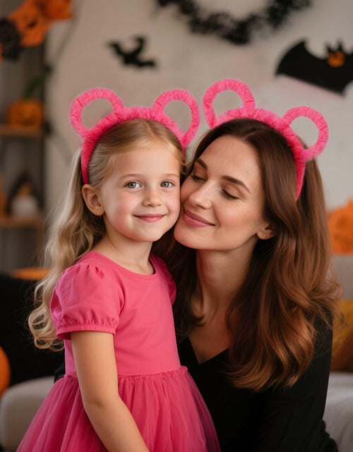 Load image into Gallery viewer, Yolyoo 3pcs Chipmunk Mouse Ears Headband Rose Red Standard Size
