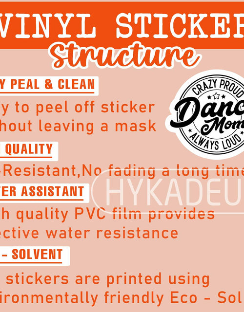Load image into Gallery viewer, HYKADEUS Dance Mom Funny Vinyl Sticker 3Pcs Waterproof 3x2.8 Inch

