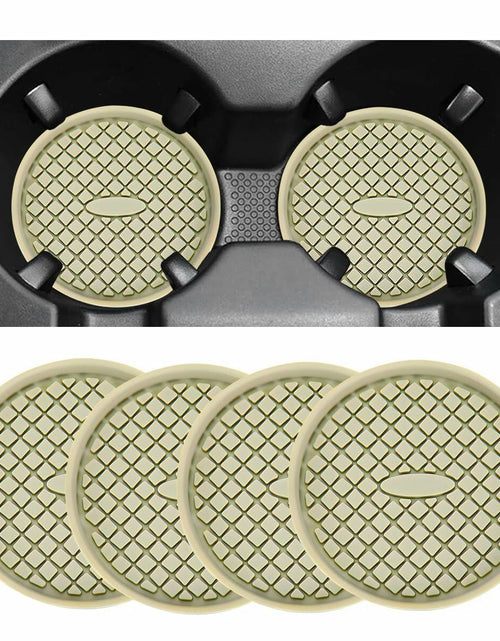 Load image into Gallery viewer, Yourkar 4 PCS Car Cup Holder Coasters 2.75in Silicone Non-Slip Yellow
