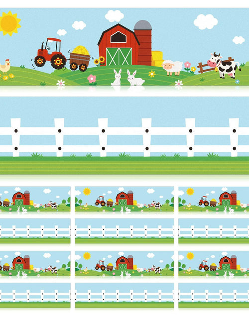 Load image into Gallery viewer, Eaasty 36 Pcs Farm Bulletin Board Border Animals Blue Green School Decor
