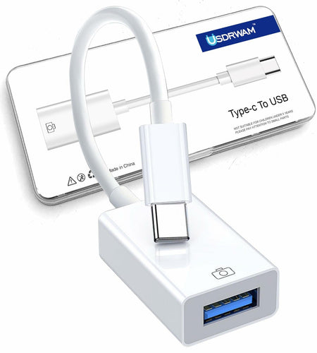 Usdrwam 8-Pin Male to USB 3.0 Female OTG Adapter Cable 2 Ports