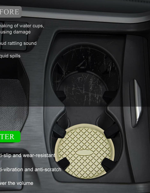 Load image into Gallery viewer, Yourkar 4 PCS Car Cup Holder Coasters 2.75in Silicone Non-Slip Yellow
