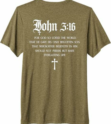 John 3:16 Christian Bible Verse Religious Jesus Premium Tri-blend T-Shirt