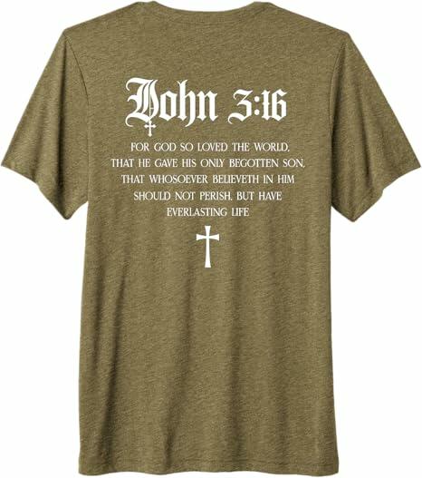 Load image into Gallery viewer, John 3:16 Christian Bible Verse Religious Jesus Premium Tri-blend T-Shirt

