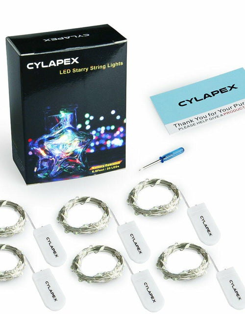 Load image into Gallery viewer, CYLAPEX 6 Pack Red Fairy String Lights Battery LED 3.3ft 20 LEDs
