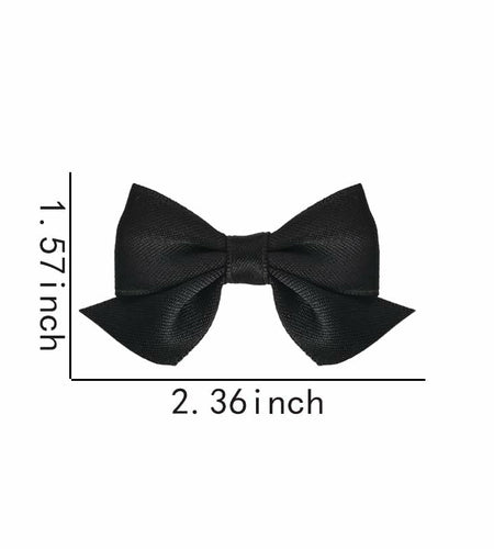 Hair Bow Clips for Women & Girls 4PCS Pink Black Bow Knot Hair Barrette