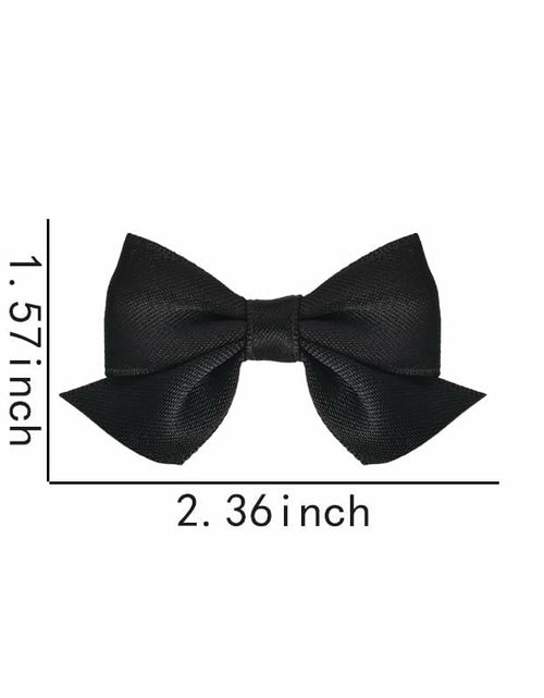Load image into Gallery viewer, Hair Bow Clips for Women &amp; Girls 4PCS Pink Black Bow Knot Hair Barrette
