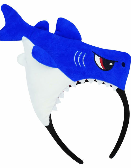 Load image into Gallery viewer, IGMaryBox Blue Shark Headband Plush Animal Ears Hairband Cosplay Costume
